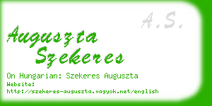 auguszta szekeres business card